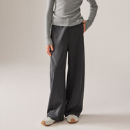 ELLE KIDS童裝女童秋季基礎百搭休閑褲無(wú)痕腰頭簡(jiǎn)約彎刀廓形寬松彎刀褲