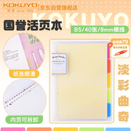 國(guó)譽(yù)(KOKUYO)淡彩曲奇B5活頁(yè)本Campus筆記本子活頁(yè)紙?zhí)鎿Q芯精美5色索引分隔頁(yè) 40張 黃色 WSG-RUCP11NY