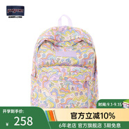 JANSPORT杰斯伯書(shū)包輕便雙肩包男女旅行包簡(jiǎn)約背包電腦包學(xué)生校園 4QUEGU5蘑菇仙境-隔層+側袋