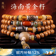 龍隱 【黃金陳籽】星月菩提子手串108顆手鏈佛珠天珠項(xiàng)鏈送男女友禮物 執(zhí)念【天珠牛角配飾】 8mm*10mm