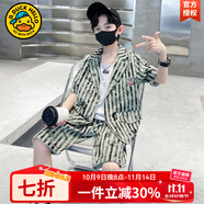 G.DUCKKIDS童裝男童西裝套裝新款兒童西服薄款外套背心短褲男孩夏裝三件套潮 綠色 150 建議140-150cm11-12歲