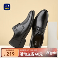 海瀾之家HLA皮鞋男士商務(wù)休閑系帶正裝德比鞋子男H164/H172 增高款40