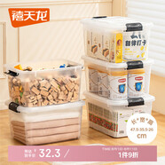 禧天龍塑料衣物收納箱玩具整理箱30L 透明 1個(gè)裝 不帶輪