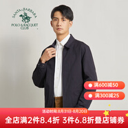 圣大保羅男裝2025秋冬款?yuàn)A克男商務(wù)休閑拉鏈外套翻領(lǐng)純色棉質(zhì)翻領(lǐng)男士夾克 深藍(lán)色（合身版） S 160/80B(46)