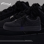 環(huán)球（HUANQIU）百搭簡(jiǎn)約男鞋2025夏季新款內增高厚底板鞋隱形增高休閑小白鞋 全黑  39 收藏優(yōu)先發(fā)貨
