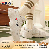 FILA斐樂貓爪鞋女鞋老爹鞋休閑鞋女休閑復(fù)古厚底運(yùn)動(dòng)鞋 貓爪四代-AW古白色/白天鵝 37.5