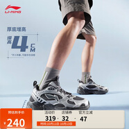 李寧流星2K經(jīng)典休閑鞋男子2025新款減震回彈復古運動鞋AGCV113