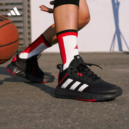 adidas OWNTHEGAME 2.0低幫團(tuán)隊(duì)款實(shí)戰(zhàn)運(yùn)動籃球鞋男子阿迪達(dá)斯 黑/紅/銀白   44