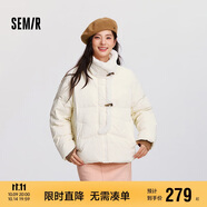 森馬（Semir）森馬羽絨服女新中式仿兔毛領(lǐng)短款保暖外套24冬新款109724113017