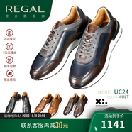 REGAL麗格UC24意大利牛皮2025新品UC系列內(nèi)里手繪舒適輕便休閑皮鞋男 MULT(多色) 44