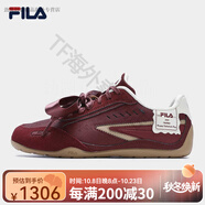 斐樂(lè )（FILA）情人節/情侶渦輪運動(dòng)鞋女款2025春季新款飛馳鞋道德訓練休閑鞋男 【女款】葡萄酒紅/古白色-HA 35.5