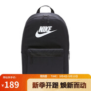 耐克NIKE雙肩包中性電腦包旅行HERITAGE休閑包書包 DC4244-010黑中