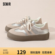 Semir女鞋德訓(xùn)鞋女春夏透氣百搭休閑運動鞋板鞋女SFYM233655 米銀 35