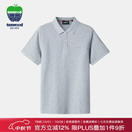 texwood蘋(píng)果純棉短袖男商務(wù)休閑襯衫T高爾夫夏裝POLO衫中青年百搭上衣T恤 灰色 輕薄 L 【匹馬棉】175/96A
