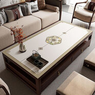 何佳功客廳茶幾墊新中式茶幾桌墊高級感茶幾桌布免洗防水防油餐桌墊子防 馨如意-春日蝶語(yǔ) 90*140cm