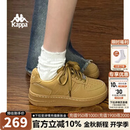 KAPPA卡帕背靠背女鞋厚底板鞋女2025秋季新款百搭小白鞋休閑運(yùn)動(dòng)鞋子女 雄鹿棕 6510 35 (220mm)