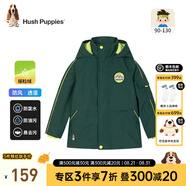 暇步士（Hush Puppies）童裝兒童男小童冬裝新款兒童厚外套保暖舒適三防面料時(shí)尚休閑外套 叢林綠 120 cm