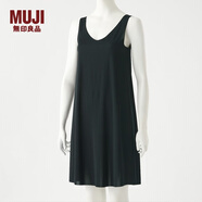 無(wú)印良品 MUJI 女式 整體無(wú)縫頭 吊帶襯裙 黑色 S