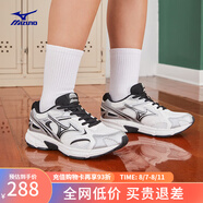 美津濃（MIZUNO）【SPEED 2K】千禧復(fù)古跑鞋男女同款運(yùn)動(dòng)鞋緩震舒適透氣跑步鞋 09/銀黑 43 (280mm)
