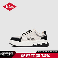 LEE COOPER板鞋男低幫面包鞋男鞋2025春款潮鞋百搭厚底增高運(yùn)動(dòng)鞋男休閑鞋 米黑色 41