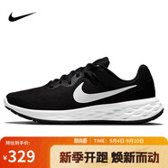 耐克NIKE跑步鞋男緩震透氣REVOLUTION 6運動鞋DC3728-003黑白40.5