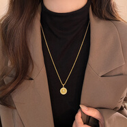 老鳳凰金店款古法鑲鉆圓形太陽(yáng)花項鏈女2025新款秋冬長(cháng)款毛衣鏈女 鑲鉆圓形太陽(yáng)花