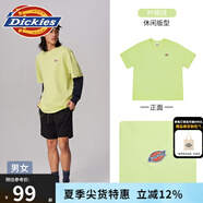 dickies簡(jiǎn)約小logo全棉短袖T恤情侶款商場(chǎng)同款半袖上衣多色可選 DK010991 檸檬綠10991【經(jīng)典小標(biāo)】 M