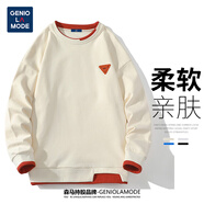 GENIOLAMODE森馬集團衛衣男撞色假兩件不規則時(shí)尚個(gè)性圓領(lǐng)上衣男