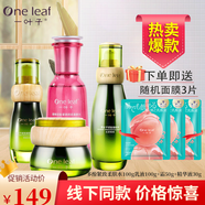 一葉子（One leaf）護(hù)膚品套裝女緊致淡紋抗皺補(bǔ)水保濕覆盆子洗面奶水乳霜化妝品套裝 水+乳液+霜+精華液