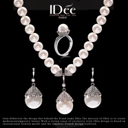 IDee  CREATIVE IDER FOR YOU法國IDee輕奢高級感仿珍珠項鏈耳釘戒指女套裝時(shí)尚首飾配件禮物 時(shí)尚項鏈耳釘戒指套裝