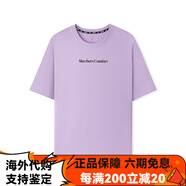 斯凱奇（Skechers）斯凱奇2025夏季新款男女同款棉質(zhì)T恤寬松顯瘦運動(dòng)打底衫 薰衣草紫_00KC XS