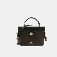 蔻馳（COACH）奢侈品女包KAY盒子包手提斜挎包黑色【品牌授權(quán)】七夕情人節(jié)禮物