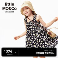 little MO&Co.little moco童裝25夏新款女童純棉法式度假風(fēng)無(wú)袖背心碎花連衣裙 藝術(shù)花卉色 130 130/64