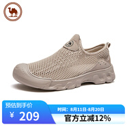 駱駝牌 網(wǎng)面男鞋透氣輕便跑步鞋時(shí)尚舒適休閑鞋 P15M342006 沙色 42