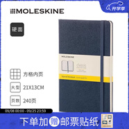 MOLESKINE魔力斯奇那【可定制】MOLESKINE經(jīng)典橫間筆記本子硬面大型文具商務辦公用品 寶藍色-大型方格 大型