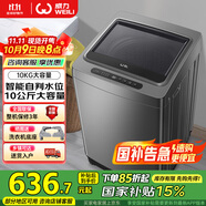威力（WEILI）10公斤 波輪洗衣機(jī)全自動(dòng)智能稱重 13分鐘快洗 護(hù)衣內(nèi)筒 防銹箱體 鈦金灰 XQB100-10018A 國家補(bǔ)貼