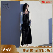 美洋（MEIYANG）赫本序曲醋酸吊帶裙 輕奢緞面細(xì)帶通勤黑色連衣裙夏季新款中長裙 黑色（加長版） S