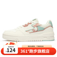 361°女運動(dòng)鞋冬季新款女板鞋 羽毛白/粉泥紅 36