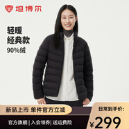 坦博爾輕薄羽絨服女立領(lǐng)修身短款百搭時(shí)尚秋冬外套TBF310266A 黑色 M (165)