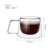 明尚德雙層玻璃杯隔熱咖啡水杯家用禮盒裝 DC011透明*200ml 201-300ml