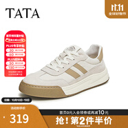他她（TATA）男士阿甘男鞋復古德訓鞋男運動(dòng)休閑鞋厚底板鞋小白鞋PCB01AM5 QDR01AM4米/灰/杏 41