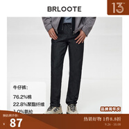 巴魯特（Brloote）/巴魯特高彈運動(dòng)針織休閑褲男70支四面彈力抗皺抗易打理起球舒適 BW6012N275黑色 33 （175/84A）