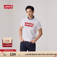 Levi's李維斯情侶美式寬松印花簡(jiǎn)約舒適潮流純棉圓領(lǐng)短袖T恤情侶衣櫥 白色 002A0-0000 XL
