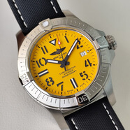 百年靈（BREITLING）【二手99新】百年靈男表 復仇者系列 自動(dòng)機械B01機芯 黃狼夜間任務(wù)黑鳥(niǎo)夜光運動(dòng)二手奢侈品正品瑞士名表 A17319101I2X1【45表徑】黃狼