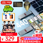 愛國者（aigo）512GB Type-C USB3.2 手機電腦雙接口U盤U357 讀速440MB/s 商務(wù)辦公多功能優(yōu)盤