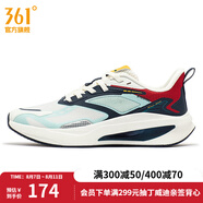 361度男鞋運動(dòng)鞋秋季新款男常規跑步鞋 羽毛白/油墨藍 39