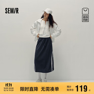 森馬（Semir）[商場(chǎng)同款]半身裙女甜酷蕾絲抽繩傘裙2025秋個(gè)性長(cháng)裙101525120007