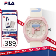 斐樂(lè )（FILA）手表女送女生潮流老爹風(fēng)格運動(dòng)防水石英學(xué)生手表 FLM38-6105-008