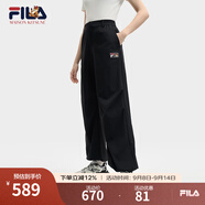FILA斐樂褲子女子韓素希同款長褲2025夏季新款小狐貍時尚休閑收口褲 傳奇藍-NV 2XL 180/78A/XXL