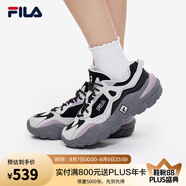 FILA 斐樂官方女鞋跑步鞋新款百搭休閑復古運動鞋掠奪者 2 黑/南極灰-BA 35.5